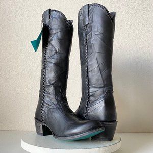 Like NEW Lane PLAIN JANE Womens Western Boots Size 9.5 Black Round Toe